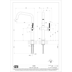 GESSI HABITO Bateria jednouchwytowa, obrotowa wylewka, Finox (Nikiel szczotkowany)