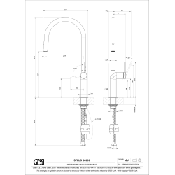 GESSI STELO Bateria jednouchwytowa, dwufunkcyjna wylewka, Czarny matowy