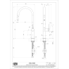 GESSI STELO Bateria jednouchwytowa, dwufunkcyjna wylewka, Czarny matowy