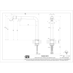 GESSI FISSO Bateria jednouchwytowa, obrotowa wylewka, Finox (Nikiel szczotkowany)