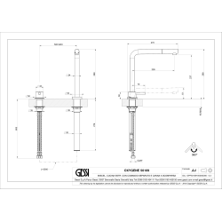 GESSI SU&GIU Bateria jednouchwytowa dla montażu pod oknem, Finox (Nikiel szczotkowany)