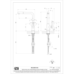 GESSI HELIUM Bateria jednouchwytowa, wyciąngana wylewka, Finox (Nikiel szczotkowany)